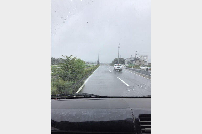 高崎市　塗り替え工事　雨
